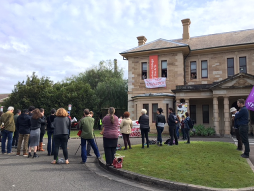 Students occupying Dean's office